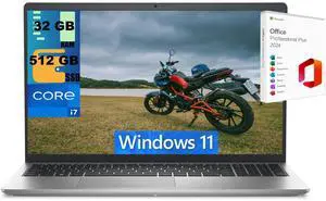 Dell 15 Laptop, 15.6" FHD (1920x1080) Display, Intel Core i7-1355U 10 cores Processor, Intel UHD Graphics, 32GB DDR4 512GB PCIe SSD, Backlit KB, Windows 11 ,Office 2024 License Dell 15 Laptop, 15.6" FHD (1920x1080) Display, Intel Core i7-1355U 10 cores Processor, Intel UHD Graphics, 32GB DDR4 512GB PCIe SSD, Backlit KB, Windows 11 ,Office 2024 License
