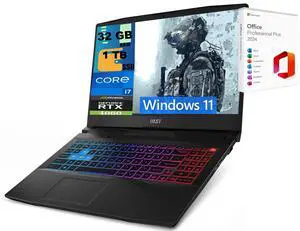 MSI Pulse 15 Gaming Laptop, 15.6" FHD Display, Intel Core i7-13700H 14 Cores Processor, NVIDIA GeForce RTX 4060 8GB GDDR6, 32GB DDR5  1TB PCIe SSD, Cooler Boost 5, Windows 11 ,Office 2024 License