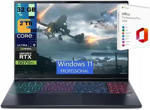 Acer Predator Helios Neo 16 Gaming Laptop, 16" WQXGA 240Hz, Intel Core Ultra 9 275HX 24-Cores Processor, RTX 5070 Ti 12GB GDDR7, 32GB DDR5  2TB PCIe SSD, WiFi 6E, Windows 11 Pro ,Office 2024 License