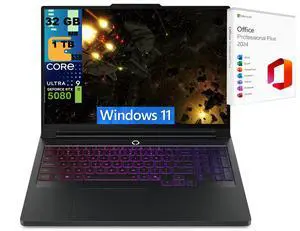 Lenovo Legion Pro 7i 16 Gaming Laptop, 16" WQXGA 240Hz, Intel Core Ultra 9 275HX 24 Cores Processor, GeForce RTX 5080 16GB GDDR7, 32GB DDR5  1TB PCIe SSD, Wi-Fi 7, Windows 11 ,Office 2024 License