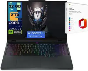 Lenovo Legion 5 15 Gaming Laptop, 15.1" WQXGA 165Hz, Intel Ultra 7 255HX 20 cores Processor, NVIDIA GeForce RTX 5060 GDDR7 8 GB, 32GB DDR5  2TB PCIe SSD, Thunderbolt 4, Windows 11 Pro