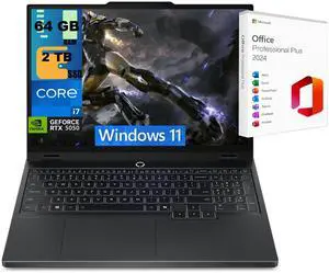 Lenovo Legion 5i 15 Gaming Laptop, 15" 2K WUXGA Display, Intel Core i7-13650HX 14 Cores Processor, GeForce RTX 5050 8GB GDDR6, 64GB DDR5  2TB PCIe SSD, RGB Backlit, Windows 11 ,Office 2024 License