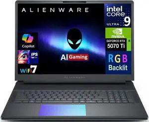 Alienware 18 Gaming Laptop, 18" QHD+ 165Hz, Intel Core Ultra 9 275HX 24-Core Processor, GeForce RTX 5070 8 GB, 64GB DDR5  1TB PCIe SSD, Backlit Keyboard, Windows 11 Pro ,Office 2024 License
