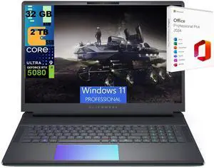 Alienware 18 Gaming Laptop, 18" QHD+ 165Hz, Intel Core Ultra 9 275HX 24-Core Processor, GeForce RTX 5080, 16GB GDDR7, 32GB DDR5  2TB PCIe SSD, Backlit Keyboard, Windows 11 Pro ,Office 2024 License