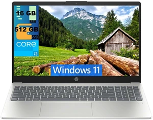 HP 15 Laptop, 15.6" FHD (1920 x 1080) Display, Intel Core i3-N305 8 Cores Processor, Intel UHD Graphics, 16GB DDR4 512GB PCIe SSD, Wi-Fi 6 (2x2) and Bluetooth 5.3, Windows 11 HP 15 Laptop, 15.6" FHD (1920 x 1080) Display, Intel Core i3-N305 8 Cores Processor, Intel UHD Graphics, 16GB DDR4 512GB PCIe SSD, Wi-Fi 6 (2x2) and Bluetooth 5.3, Windows 11