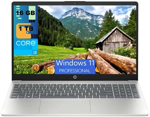 HP 15 Laptop, 15.6" FHD (1920 x 1080) Display, Intel Core i3-N305 8 Cores Processor, Intel UHD Graphics, 16GB DDR4 1TB PCIe SSD, Wi-Fi 6 (2x2) and Bluetooth 5.3, Windows 11 Pro HP 15 Laptop, 15.6" FHD (1920 x 1080) Display, Intel Core i3-N305 8 Cores Processor, Intel UHD Graphics, 16GB DDR4 1TB PCIe SSD, Wi-Fi 6 (2x2) and Bluetooth 5.3, Windows 11 Pro