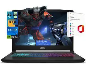 MSI Katana 15 Gaming Laptop, 15.6" FHD 144Hz, Intel Core i7-14650HX 16 cores Processor, NVIDIA GeForce RTX 5050 8GB GDDR7 Graphics, 32GB DDR5 4TB PCIe SSD, Windows 11 Pro, Office 2021 License MSI Katana 15 Gaming Laptop, 15.6" FHD 144Hz, Intel Core i7-14650HX 16 cores Processor, NVIDIA GeForce RTX 5050 8GB GDDR7 Graphics, 32GB DDR5 4TB PCIe SSD, Windows 11 Pro, Office 2021 License