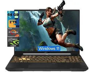 ASUS TUF A16 Gaming Laptop, 16" WUXGA (1920 x 1200) 144Hz, AMD Ryzen 7 170 8-Core Processor, NVIDIA GeForce RTX 4050 6GB GDDR6, 64GB DDR5 2TB PCIe SSD, Wi-Fi 6, Windows 11 ASUS TUF A16 Gaming Laptop, 16" WUXGA (1920 x 1200) 144Hz, AMD Ryzen 7 170 8-Core Processor, NVIDIA GeForce RTX 4050 6GB GDDR6, 64GB DDR5 2TB PCIe SSD, Wi-Fi 6, Windows 11