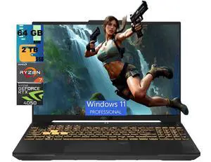 ASUS TUF A16 Gaming Laptop, 16" WUXGA (1920 x 1200) 144Hz, AMD Ryzen 7 170 8-Core Processor, NVIDIA GeForce RTX 4050 6GB GDDR6, 64GB DDR5 2TB PCIe SSD, Wi-Fi 6, Windows 11 Pro ASUS TUF A16 Gaming Laptop, 16" WUXGA (1920 x 1200) 144Hz, AMD Ryzen 7 170 8-Core Processor, NVIDIA GeForce RTX 4050 6GB GDDR6, 64GB DDR5 2TB PCIe SSD, Wi-Fi 6, Windows 11 Pro