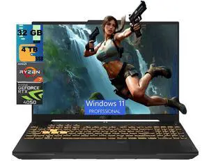 ASUS TUF A16 Gaming Laptop, 16" WUXGA (1920 x 1200) 144Hz, AMD Ryzen 7 170 8-Core Processor, NVIDIA GeForce RTX 4050 6GB GDDR6, 32GB DDR5 4TB PCIe SSD, Wi-Fi 6, Windows 11 Pro ASUS TUF A16 Gaming Laptop, 16" WUXGA (1920 x 1200) 144Hz, AMD Ryzen 7 170 8-Core Processor, NVIDIA GeForce RTX 4050 6GB GDDR6, 32GB DDR5 4TB PCIe SSD, Wi-Fi 6, Windows 11 Pro