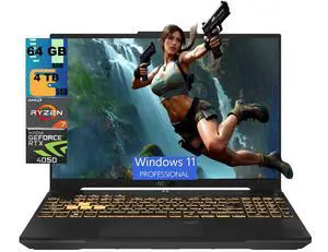 ASUS TUF A16 Gaming Laptop, 16" WUXGA (1920 x 1200) 144Hz, AMD Ryzen 7 170 8-Core Processor, NVIDIA GeForce RTX 4050 6GB GDDR6, 64GB DDR5 4TB PCIe SSD, Wi-Fi 6, Windows 11 Pro ASUS TUF A16 Gaming Laptop, 16" WUXGA (1920 x 1200) 144Hz, AMD Ryzen 7 170 8-Core Processor, NVIDIA GeForce RTX 4050 6GB GDDR6, 64GB DDR5 4TB PCIe SSD, Wi-Fi 6, Windows 11 Pro