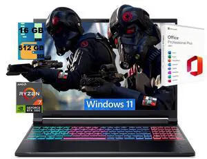 Acer Nitro V 16S Gaming Laptop, 16" WUXGA 180Hz Display, AMD Ryzen 7 260 8-core Processor, NVIDIA GeForce RTX 5060 8GB GDDR7, 16GB DDR5 512GB PCIe SSD, Wi-Fi 6, Windows 11, Office 2021 License Acer Nitro V 16S Gaming Laptop, 16" WUXGA 180Hz Display, AMD Ryzen 7 260 8-core Processor, NVIDIA GeForce RTX 5060 8GB GDDR7, 16GB DDR5 512GB PCIe SSD, Wi-Fi 6, Windows 11, Office 2021 License