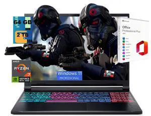 Acer Nitro V 16S Gaming Laptop, 16" WUXGA 180Hz Display, AMD Ryzen 7 260 8-core Processor, NVIDIA GeForce RTX 5060 8GB GDDR7, 64GB DDR5 2TB PCIe SSD, Wi-Fi 6, Windows 11 Pro, Office 2021 License Acer Nitro V 16S Gaming Laptop, 16" WUXGA 180Hz Display, AMD Ryzen 7 260 8-core Processor, NVIDIA GeForce RTX 5060 8GB GDDR7, 64GB DDR5 2TB PCIe SSD, Wi-Fi 6, Windows 11 Pro, Office 2021 License
