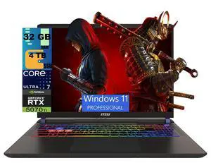 MSI Vector 16 Gaming Laptop, 16" WQXGA 240Hz, Intel Core Ultra 7 255HX 20 Cores, NVIDIA GeForce RTX 5070 Ti 12GB GDDR7, 32GB DDR5 4TB PCIe SSD, 24 Zone RGB Keyboard, Windows 11 Pro MSI Vector 16 Gaming Laptop, 16" WQXGA 240Hz, Intel Core Ultra 7 255HX 20 Cores, NVIDIA GeForce RTX 5070 Ti 12GB GDDR7, 32GB DDR5 4TB PCIe SSD, 24 Zone RGB Keyboard, Windows 11 Pro