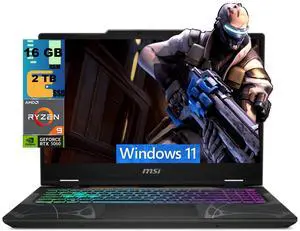 MSI Cyborg A15 Gaming Laptop, 15.6" FHD 144Hz, AMD Ryzen 9 270 8 Cores Processor, NVIDIA GeForce RTX 5060 8GB GDDR7, 16GB DDR5 2TB PCIe SSD, 4-Zone RGB Keyboard, Wi-Fi 6E, Windows 11 MSI Cyborg A15 Gaming Laptop, 15.6" FHD 144Hz, AMD Ryzen 9 270 8 Cores Processor, NVIDIA GeForce RTX 5060 8GB GDDR7, 16GB DDR5 2TB PCIe SSD, 4-Zone RGB Keyboard, Wi-Fi 6E, Windows 11