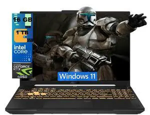 ASUS TUF F16 Gaming Laptop, 16" FHD+ 144Hz, Intel Core 5 210H 8 Cores Processor, NVIDIA GeForce RTX 4050 6GB GDDR6 Graphics, 16GB DDR5 1TB PCIe SSD, RGB Backlit KB, Windows 11 ASUS TUF F16 Gaming Laptop, 16" FHD+ 144Hz, Intel Core 5 210H 8 Cores Processor, NVIDIA GeForce RTX 4050 6GB GDDR6 Graphics, 16GB DDR5 1TB PCIe SSD, RGB Backlit KB, Windows 11