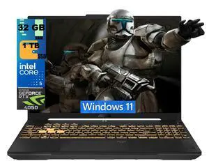 ASUS TUF F16 Gaming Laptop, 16" FHD+ 144Hz, Intel Core 5 210H 8 Cores Processor, NVIDIA GeForce RTX 4050 6GB GDDR6 Graphics, 32GB DDR5 1TB PCIe SSD, RGB Backlit KB, Windows 11 ASUS TUF F16 Gaming Laptop, 16" FHD+ 144Hz, Intel Core 5 210H 8 Cores Processor, NVIDIA GeForce RTX 4050 6GB GDDR6 Graphics, 32GB DDR5 1TB PCIe SSD, RGB Backlit KB, Windows 11