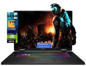 MSI Crosshair 18 Gaming Laptop, 18" QHD+ 240Hz, Intel Core Ultra 9 275HX 24-core Processor, NVIDIA RTX 5070 8GB GDDR7, 64GB DDR5 1TB PCIe SSD, Wi-Fi 6E + Bluetooth, Windows 11 Pro MSI Crosshair 18 Gaming Laptop, 18" QHD+ 240Hz, Intel Core Ultra 9 275HX 24-core Processor, NVIDIA RTX 5070 8GB GDDR7, 64GB DDR5 1TB PCIe SSD, Wi-Fi 6E + Bluetooth, Windows 11 Pro