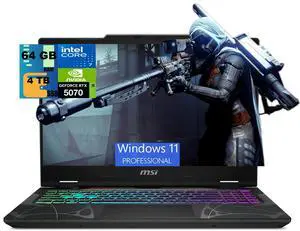 MSI Cyborg 15 Gaming Laptop, 15.6" FHD 144Hz, Intel 10-core 7 240H Processor, NVIDIA GeForce RTX 5070 8GB GDDR7, 64GB DDR5 4TB PCIe SSD, 4-Zone RGB Backlit, Windows 11 Pro MSI Cyborg 15 Gaming Laptop, 15.6" FHD 144Hz, Intel 10-core 7 240H Processor, NVIDIA GeForce RTX 5070 8GB GDDR7, 64GB DDR5 4TB PCIe SSD, 4-Zone RGB Backlit, Windows 11 Pro