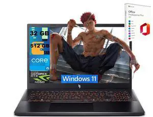 Acer Nitro V 15 Gaming Laptop, 15.6" FHD 165Hz Display, Intel Core i5-13420H 8 cores Processor, GeForce RTX 4050 6 GB, 32GB DDR5 512GB PCIe SSD, Wi-Fi 6 | Backlit KB, Windows 11, Office 2021 License Acer Nitro V 15 Gaming Laptop, 15.6" FHD 165Hz Display, Intel Core i5-13420H 8 cores Processor, GeForce RTX 4050 6 GB, 32GB DDR5 512GB PCIe SSD, Wi-Fi 6 | Backlit KB, Windows 11, Office 2021 License