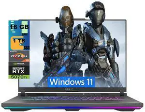 ASUS ROG Strix G16 Gaming Laptop, 16" FHD 165Hz Display, AMD Ryzen 9 8940HX 16-core Processor, NVIDIA GeForce RTX 5070 Ti 12GB GDDR7, 16GB DDR5 1TB PCIe SSD, Wi-Fi 6E, Windows 11 ASUS ROG Strix G16 Gaming Laptop, 16" FHD 165Hz Display, AMD Ryzen 9 8940HX 16-core Processor, NVIDIA GeForce RTX 5070 Ti 12GB GDDR7, 16GB DDR5 1TB PCIe SSD, Wi-Fi 6E, Windows 11
