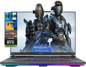 ASUS ROG Strix G16 Gaming Laptop, 16" FHD 165Hz Display, AMD Ryzen 9 8940HX 16-core Processor, NVIDIA GeForce RTX 5070 Ti 12GB GDDR7, 32GB DDR5 4TB PCIe SSD, Wi-Fi 6E, Windows 11 Pro ASUS ROG Strix G16 Gaming Laptop, 16" FHD 165Hz Display, AMD Ryzen 9 8940HX 16-core Processor, NVIDIA GeForce RTX 5070 Ti 12GB GDDR7, 32GB DDR5 4TB PCIe SSD, Wi-Fi 6E, Windows 11 Pro