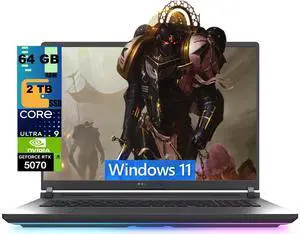 ASUS ROG Strix G18 Gaming Laptop, 18" 2.5k (2560 x 1600) 240Hz, Intel Core Ultra 9 275HX 24 cores Processor, NVIDIA GeForce RTX 5070 8GB GDDR7, 64GB DDR5 2TB PCIe SSD, Windows 11 ASUS ROG Strix G18 Gaming Laptop, 18" 2.5k (2560 x 1600) 240Hz, Intel Core Ultra 9 275HX 24 cores Processor, NVIDIA GeForce RTX 5070 8GB GDDR7, 64GB DDR5 2TB PCIe SSD, Windows 11