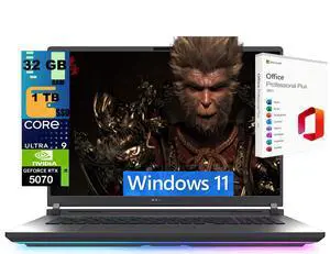 ASUS ROG Strix G18 Gaming Laptop, 18" 2.5k (2560 x 1600) 240Hz, Intel Core Ultra 9 275HX 24 cores Processor, NVIDIA GeForce RTX 5070 8GB GDDR7, 32GB DDR5 1TB PCIe SSD, Windows 11, Office 2021 License ASUS ROG Strix G18 Gaming Laptop, 18" 2.5k (2560 x 1600) 240Hz, Intel Core Ultra 9 275HX 24 cores Processor, NVIDIA GeForce RTX 5070 8GB GDDR7, 32GB DDR5 1TB PCIe SSD, Windows 11, Office 2021 License