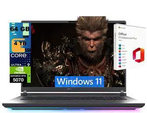 ASUS ROG Strix G18 Gaming Laptop, 18" 2.5k (2560 x 1600) 240Hz, Intel Core Ultra 9 275HX 24 cores Processor, NVIDIA GeForce RTX 5070 8GB GDDR7, 64GB DDR5 4TB PCIe SSD, Windows 11, Office 2021 License ASUS ROG Strix G18 Gaming Laptop, 18" 2.5k (2560 x 1600) 240Hz, Intel Core Ultra 9 275HX 24 cores Processor, NVIDIA GeForce RTX 5070 8GB GDDR7, 64GB DDR5 4TB PCIe SSD, Windows 11, Office 2021 License