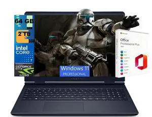 Alienware 16 Gaming Laptop, 16" QHD+ (2560 x 1600) 120Hz, Intel Core 7 240H 10 cores Processor, NVIDIA GeForce RTX 4050, 64GB DDR5 2TB PCIe SSD, Wi-Fi 7, Windows 11 Pro, Office 2021 License Alienware 16 Gaming Laptop, 16" QHD+ (2560 x 1600) 120Hz, Intel Core 7 240H 10 cores Processor, NVIDIA GeForce RTX 4050, 64GB DDR5 2TB PCIe SSD, Wi-Fi 7, Windows 11 Pro, Office 2021 License