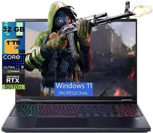 Acer Predator Helios Neo 16 AI Gaming Laptop, 16" WQXGA 240Hz, Intel 24-core Ultra 9 275HX Processor, NVIDIA GeForce RTX 5070 Ti 12GB Graphic, 32GB DDR5 1TB PCIe SSD, Windows 11 Pro Acer Predator Helios Neo 16 AI Gaming Laptop, 16" WQXGA 240Hz, Intel 24-core Ultra 9 275HX Processor, NVIDIA GeForce RTX 5070 Ti 12GB Graphic, 32GB DDR5 1TB PCIe SSD, Windows 11 Pro