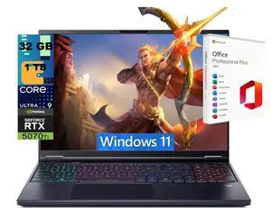 Acer Predator Helios Neo 16 AI Gaming Laptop, 16" WQXGA 240Hz, Intel 24-core Ultra 9 275HX Processor, GeForce RTX 5070 Ti 12GB Graphic, 32GB DDR5 1TB PCIe SSD, Windows 11, Office 2021 License Acer Predator Helios Neo 16 AI Gaming Laptop, 16" WQXGA 240Hz, Intel 24-core Ultra 9 275HX Processor, GeForce RTX 5070 Ti 12GB Graphic, 32GB DDR5 1TB PCIe SSD, Windows 11, Office 2021 License