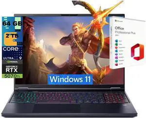 Acer Predator Helios Neo 16 AI Gaming Laptop, 16" WQXGA 240Hz, Intel 24-core Ultra 9 275HX Processor, GeForce RTX 5070 Ti 12GB Graphic, 64GB DDR5 2TB PCIe SSD, Windows 11, Office 2021 License Acer Predator Helios Neo 16 AI Gaming Laptop, 16" WQXGA 240Hz, Intel 24-core Ultra 9 275HX Processor, GeForce RTX 5070 Ti 12GB Graphic, 64GB DDR5 2TB PCIe SSD, Windows 11, Office 2021 License