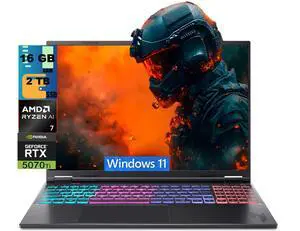 Acer Nitro V 16S Gaming Laptop, 16" WQXGA 180Hz Display, AMD Ryzen AI 7 350 8 cores Processor, NVIDIA GeForce RTX 5070 Ti 12 GB GDDR7, 16GB DDR5 2TB PCIe SSD, Wi-Fi 6E, Windows 11 Acer Nitro V 16S Gaming Laptop, 16" WQXGA 180Hz Display, AMD Ryzen AI 7 350 8 cores Processor, NVIDIA GeForce RTX 5070 Ti 12 GB GDDR7, 16GB DDR5 2TB PCIe SSD, Wi-Fi 6E, Windows 11