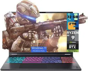 Acer Nitro 16S Gaming Laptop, 16" WQXGA 180Hz Display, AMD Ryzen AI 9 365 10-Cores Processor, NVIDIA GeForce RTX 5070 Ti 12 GB GDDR7, 32GB DDR5 2TB PCIe SSD, Wi-Fi 6E, Windows 11 Pro Acer Nitro 16S Gaming Laptop, 16" WQXGA 180Hz Display, AMD Ryzen AI 9 365 10-Cores Processor, NVIDIA GeForce RTX 5070 Ti 12 GB GDDR7, 32GB DDR5 2TB PCIe SSD, Wi-Fi 6E, Windows 11 Pro