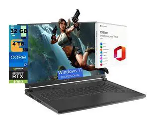 ASUS ROG Strix G18 Gaming Laptop, 18" QHD 240Hz Display, Intel Core i7-13650HX 14-Core Processor, NVIDIA GeForce RTX 4060 8 GB, 32GB DDR5 4TB PCIe SSD, Windows 11 Pro, Office 2021 License ASUS ROG Strix G18 Gaming Laptop, 18" QHD 240Hz Display, Intel Core i7-13650HX 14-Core Processor, NVIDIA GeForce RTX 4060 8 GB, 32GB DDR5 4TB PCIe SSD, Windows 11 Pro, Office 2021 License