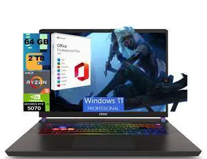 MSI Crosshair A16 Gaming Laptop, 16" 2.5K QHD+ 240Hz, AMD Ryzen 9 8940HX 16-Core Processor, NVIDIA Geforce RTX 5070 8 GB GDDR7, 64GB DDR5 2TB PCIe SSD, Windows 11 Pro, Office 2021 License MSI Crosshair A16 Gaming Laptop, 16" 2.5K QHD+ 240Hz, AMD Ryzen 9 8940HX 16-Core Processor, NVIDIA Geforce RTX 5070 8 GB GDDR7, 64GB DDR5 2TB PCIe SSD, Windows 11 Pro, Office 2021 License