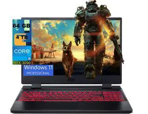 Acer Nitro 5 15 Gaming Laptop, 15.6" FHD 144Hz Display, Intel Core i5-12500H 12-Core Processor, NVIDIA GeForce RTX 3050 Ti 4GB GDDR6, 64GB DDR5 4TB PCIe SSD, Killer Wi-Fi 6, Windows 11 Pro Acer Nitro 5 15 Gaming Laptop, 15.6" FHD 144Hz Display, Intel Core i5-12500H 12-Core Processor, NVIDIA GeForce RTX 3050 Ti 4GB GDDR6, 64GB DDR5 4TB PCIe SSD, Killer Wi-Fi 6, Windows 11 Pro
