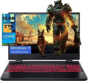 Acer Nitro 5 15 Gaming Laptop, 15.6" FHD 144Hz Display, Intel Core i5-12500H 12-Core Processor, NVIDIA GeForce RTX 3050 Ti 4GB GDDR6, 32GB DDR5 2TB PCIe SSD, Killer Wi-Fi 6, Windows 11 Pro Acer Nitro 5 15 Gaming Laptop, 15.6" FHD 144Hz Display, Intel Core i5-12500H 12-Core Processor, NVIDIA GeForce RTX 3050 Ti 4GB GDDR6, 32GB DDR5 2TB PCIe SSD, Killer Wi-Fi 6, Windows 11 Pro