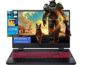 Acer Nitro 5 15 Gaming Laptop, 15.6" FHD 144Hz Display, Intel Core i5-12500H 12-Core Processor, NVIDIA GeForce RTX 3050 Ti 4GB GDDR6, 64GB DDR5 1TB PCIe SSD, Killer Wi-Fi 6, Windows 11 Pro Acer Nitro 5 15 Gaming Laptop, 15.6" FHD 144Hz Display, Intel Core i5-12500H 12-Core Processor, NVIDIA GeForce RTX 3050 Ti 4GB GDDR6, 64GB DDR5 1TB PCIe SSD, Killer Wi-Fi 6, Windows 11 Pro