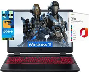 Acer Nitro 5 15 Gaming Laptop, 15.6" FHD 144Hz Display, Intel Core i5-12500H 12-Core Processor, NVIDIA GeForce RTX 3050 Ti 4GB GDDR6, 32GB DDR5 1TB PCIe SSD, Windows 11, Office 2021 License Acer Nitro 5 15 Gaming Laptop, 15.6" FHD 144Hz Display, Intel Core i5-12500H 12-Core Processor, NVIDIA GeForce RTX 3050 Ti 4GB GDDR6, 32GB DDR5 1TB PCIe SSD, Windows 11, Office 2021 License