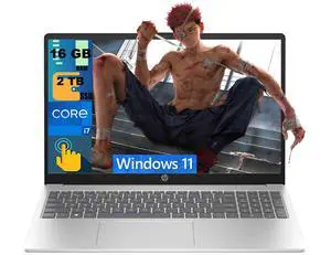 HP 15 Laptop, 15.6" FHD (1920x1080) Touchscreen, Intel Core i7-1355U 10 Cores Processor, Intel Iris Xe Graphics, 16GB DDR4 2TB PCIe SSD, WiFi6, Windows 11 HP 15 Laptop, 15.6" FHD (1920x1080) Touchscreen, Intel Core i7-1355U 10 Cores Processor, Intel Iris Xe Graphics, 16GB DDR4 2TB PCIe SSD, WiFi6, Windows 11
