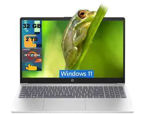 HP 15 Laptop, 15.6" FHD (1920×1080) Touchscreen, AMD Ryzen 7 7730U 8 cores Processor, AMD Radeon Graphics, 32GB DDR4 2TB PCIe SSD, Wi-Fi 6 & Bluetooth, Windows 11 HP 15 Laptop, 15.6" FHD (1920×1080) Touchscreen, AMD Ryzen 7 7730U 8 cores Processor, AMD Radeon Graphics, 32GB DDR4 2TB PCIe SSD, Wi-Fi 6 & Bluetooth, Windows 11