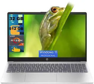 HP 15 Laptop, 15.6" FHD (1920×1080) Touchscreen, AMD Ryzen 7 7730U 8 cores Processor, AMD Radeon Graphics, 32GB DDR4 512GB PCIe SSD, Wi-Fi 6 & Bluetooth, Windows 11 Pro HP 15 Laptop, 15.6" FHD (1920×1080) Touchscreen, AMD Ryzen 7 7730U 8 cores Processor, AMD Radeon Graphics, 32GB DDR4 512GB PCIe SSD, Wi-Fi 6 & Bluetooth, Windows 11 Pro