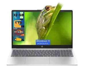 HP 15 Laptop, 15.6" FHD (1920×1080) Touchscreen, AMD Ryzen 7 7730U 8 cores Processor, AMD Radeon Graphics, 32GB DDR4 1TB PCIe SSD, Wi-Fi 6 & Bluetooth, Windows 11 Pro HP 15 Laptop, 15.6" FHD (1920×1080) Touchscreen, AMD Ryzen 7 7730U 8 cores Processor, AMD Radeon Graphics, 32GB DDR4 1TB PCIe SSD, Wi-Fi 6 & Bluetooth, Windows 11 Pro