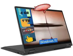 Lenovo IdeaPad Flex 5 14 Laptop, 14.0" FHD Touch Display, AMD Ryzen 3 4300U Quad Core Processor, AMD Radeon Graphics, 4GB DDR4 1TB PCIe SSD, WiFi, HDMI, Windows 11 Home Lenovo IdeaPad Flex 5 14 Laptop, 14.0" FHD Touch Display, AMD Ryzen 3 4300U Quad Core Processor, AMD Radeon Graphics, 4GB DDR4 1TB PCIe SSD, WiFi, HDMI, Windows 11 Home