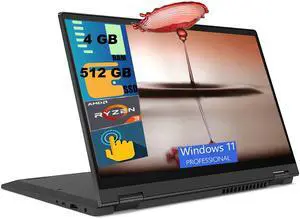 Lenovo IdeaPad Flex 5 14 Laptop, 14.0" FHD Touch Display, AMD Ryzen 3 4300U Quad Core Processor, AMD Radeon Graphics, 4GB DDR4 512GB PCIe SSD, WiFi, HDMI, Windows 11 Pro Lenovo IdeaPad Flex 5 14 Laptop, 14.0" FHD Touch Display, AMD Ryzen 3 4300U Quad Core Processor, AMD Radeon Graphics, 4GB DDR4 512GB PCIe SSD, WiFi, HDMI, Windows 11 Pro