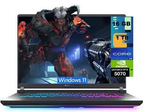 ASUS ROG Strix G16 Gaming Laptop, 16" FHD+ Display, Intel Core i9-14900HX 24 cores Processor, NVIDIA GeForce RTX 5070 8GB GDDR7, 16GB DDR5 1TB PCIe SSD, Wi-Fi 7, Windows 11 ASUS ROG Strix G16 Gaming Laptop, 16" FHD+ Display, Intel Core i9-14900HX 24 cores Processor, NVIDIA GeForce RTX 5070 8GB GDDR7, 16GB DDR5 1TB PCIe SSD, Wi-Fi 7, Windows 11