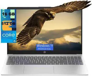 HP 15 Laptop, 15.6" Full HD (1920x1080) Display, Intel Core i5-1235U 10 Cores Processor, Intel Iris Xe Graphics, 16GB DDR4 512GB PCIe SSD, Wi-Fi 6 and Bluetooth 5.3, Windows 11 Pro HP 15 Laptop, 15.6" Full HD (1920x1080) Display, Intel Core i5-1235U 10 Cores Processor, Intel Iris Xe Graphics, 16GB DDR4 512GB PCIe SSD, Wi-Fi 6 and Bluetooth 5.3, Windows 11 Pro