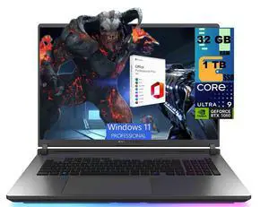 ASUS ROG Strix G18 Gaming Laptop, 18" 2.5k 240Hz, Intel 24-core Ultra 9 275HX Processor, NVIDIA GeForce RTX 5060 8GB, 32GB DDR5 1TB PCIe SSD, Wi-Fi7, Windows 11 Pro, Office 2021 License ASUS ROG Strix G18 Gaming Laptop, 18" 2.5k 240Hz, Intel 24-core Ultra 9 275HX Processor, NVIDIA GeForce RTX 5060 8GB, 32GB DDR5 1TB PCIe SSD, Wi-Fi7, Windows 11 Pro, Office 2021 License